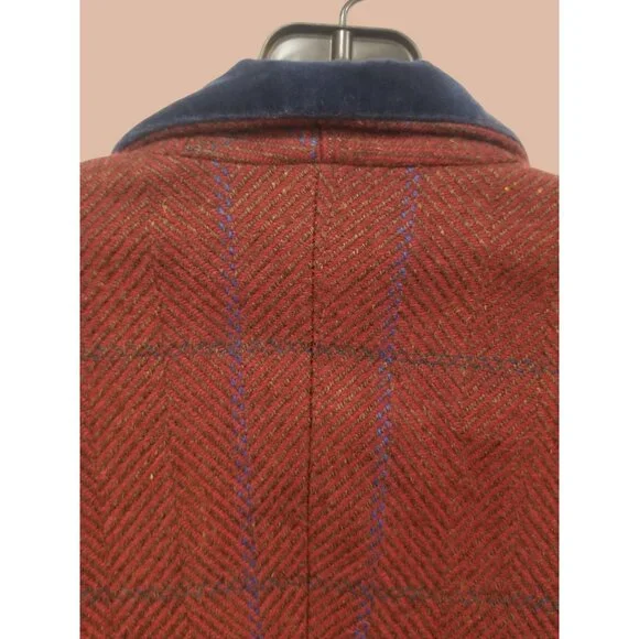 Kiton Womens Burgundy Plaid Blazer SizeEU  44 100% Cashmere New Without Tags. - Picture 6 of 15